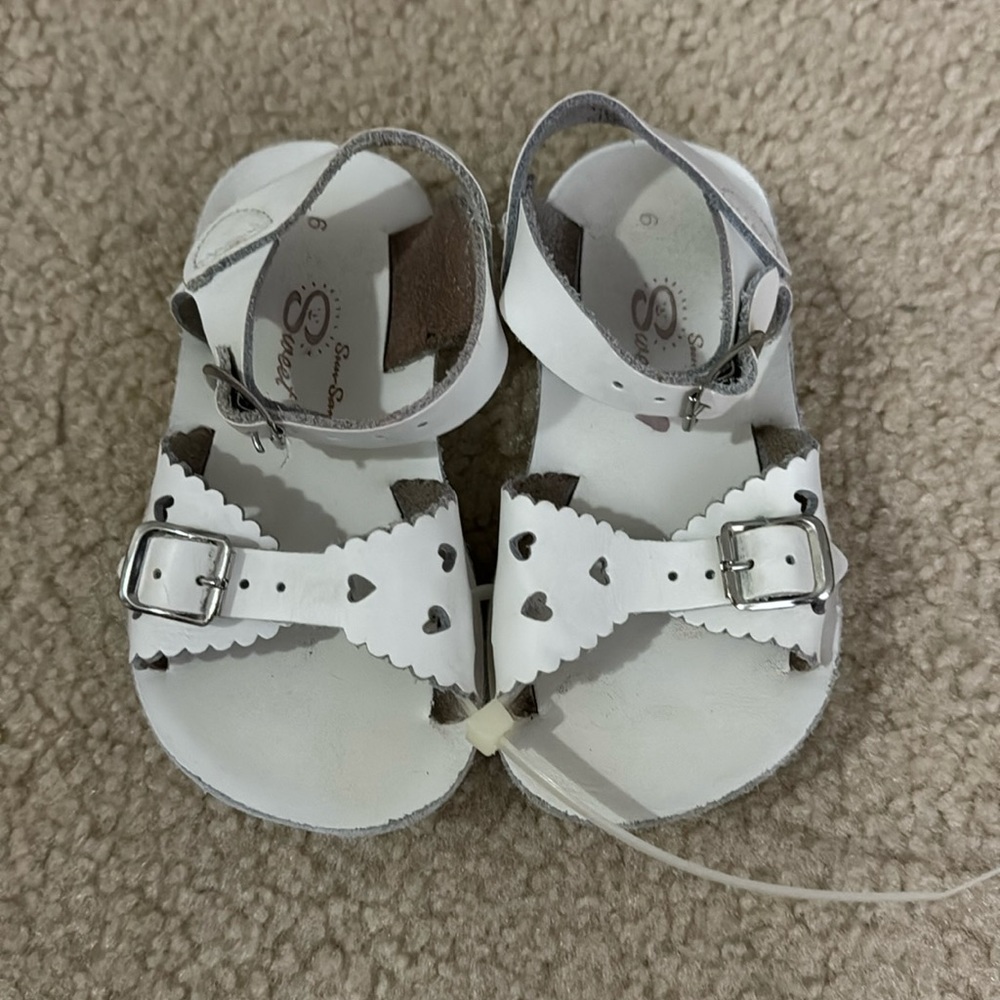 White Salt Water Sandals